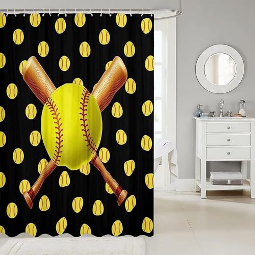 Duschvorhang 180x180 Anti-Schimmel Baseball Duschvorhänge Wasserdicht Waschbar Polyester Textil Badevorhang Ballsport 3D Shower Curtain A/7193 Duschvorhang 180x180 Anti-Schimmel Baseball Duschvorhänge Wasserdicht Waschbar Polyester Textil Badevorhang Ballsport 3D Shower Curtain A/7193 von Generic