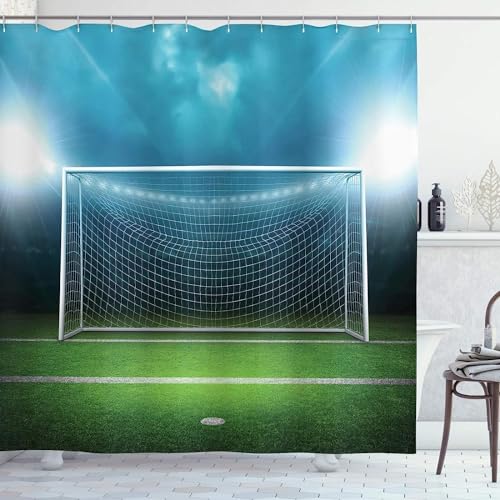 Duschvorhang 180x180 Anti-Schimmel Fußballplatz Duschvorhänge Wasserdicht Waschbar Polyester Textil Badevorhang Nachtansicht 3D Shower Curtain A/7103 Duschvorhang 180x180 Anti-Schimmel Fußballplatz Duschvorhänge Wasserdicht Waschbar Polyester Textil Badevorhang Nachtansicht 3D Shower Curtain A/7103 von Generic