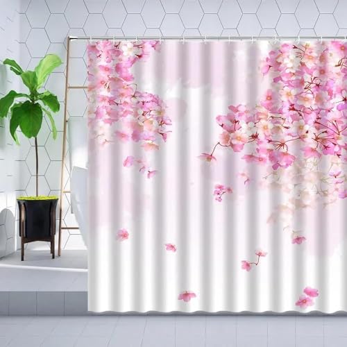 Duschvorhang 180x180 Anti-Schimmel Kirschblüten Duschvorhänge Wasserdicht Waschbar Polyester Textil Badevorhang Rosa 3D Shower Curtain A/5069 Duschvorhang 180x180 Anti-Schimmel Kirschblüten Duschvorhänge Wasserdicht Waschbar Polyester Textil Badevorhang Rosa 3D Shower Curtain A/5069 von Generic