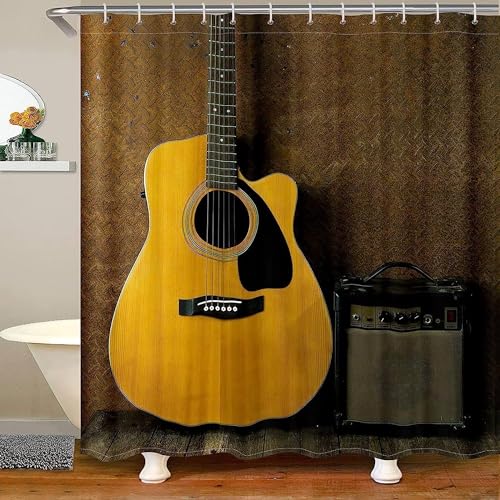 Duschvorhang 180x180 Anti-Schimmel Musikthema Duschvorhänge Wasserdicht Waschbar Polyester Textil Badevorhang Gitarre 3D Shower Curtain A/6761 Duschvorhang 180x180 Anti-Schimmel Musikthema Duschvorhänge Wasserdicht Waschbar Polyester Textil Badevorhang Gitarre 3D Shower Curtain A/6761 von Generic