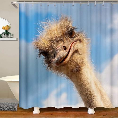 Duschvorhang 180x180 Strauß Duschvorhänge Strauß Anti Schimmel Waschbar Polyester Textil Shower Curtains für Badezimmer Badewanne mit 12 Haken, Y8029 von Generic