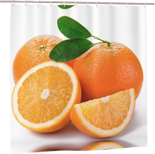 Duschvorhang 180x180 cm Orange Duschvorhang Obstmuster Bad Vorhang Anti Schimmel Wasserdicht 3D Shower Curtains Waschbar Polyester Stoff Duschvorhänge für Badewanne Badezimmer F.2397 Duschvorhang 180x180 cm Orange Duschvorhang Obstmuster Bad Vorhang Anti Schimmel Wasserdicht 3D Shower Curtains Waschbar Polyester Stoff Duschvorhänge für Badewanne Badezimmer F.2397 von Generic