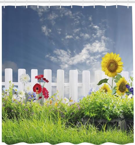 Duschvorhang 180x200 Anti-Schimmel Blumen im Freien Duschvorhänge Wasserdicht Waschbar Polyester Textil Badevorhang Naturlandschaft 3D Shower Curtain A-9101 Duschvorhang 180x200 Anti-Schimmel Blumen im Freien Duschvorhänge Wasserdicht Waschbar Polyester Textil Badevorhang Naturlandschaft 3D Shower Curtain A-9101 von Generic
