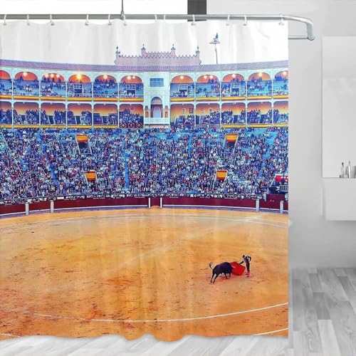 Duschvorhang 180x200 Anti-Schimmel Spanischer Stil Duschvorhänge Wasserdicht Waschbar Polyester Textil Badevorhang Stierkampfarena 3D Shower Curtain A/5394 Duschvorhang 180x200 Anti-Schimmel Spanischer Stil Duschvorhänge Wasserdicht Waschbar Polyester Textil Badevorhang Stierkampfarena 3D Shower Curtain A/5394 von Generic