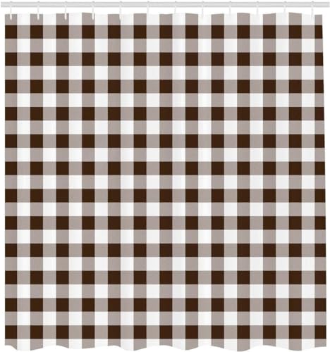Duschvorhang 180x200 Braun Kariert, 3D Shower Curtains Braun Kariert Duschvorhänge Anti Schimmel Wasserdicht, Badewanne Vorhang Waschbare Badezimmer Vorhänge mit 12 Haken vq1615 Duschvorhang 180x200 Braun Kariert, 3D Shower Curtains Braun Kariert Duschvorhänge Anti Schimmel Wasserdicht, Badewanne Vorhang Waschbare Badezimmer Vorhänge mit 12 Haken vq1615 von Generic