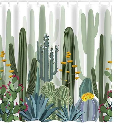 Duschvorhang 180x200 Kaktus Duschvorhänge Kaktus Pflanze Anti Schimmel Waschbar Polyester Textil Shower Curtains für Badezimmer Badewanne mit 12 Haken, Y7729 Duschvorhang 180x200 Kaktus Duschvorhänge Kaktus Pflanze Anti Schimmel Waschbar Polyester Textil Shower Curtains für Badezimmer Badewanne mit 12 Haken, Y7729 von Generic