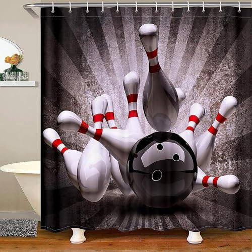 Duschvorhang 200x200 Anti-Schimmel Bowling Duschvorhänge Wasserdicht Waschbar Polyester Textil Badevorhang Ballsport 3D Shower Curtain A/7636 Duschvorhang 200x200 Anti-Schimmel Bowling Duschvorhänge Wasserdicht Waschbar Polyester Textil Badevorhang Ballsport 3D Shower Curtain A/7636 von Generic