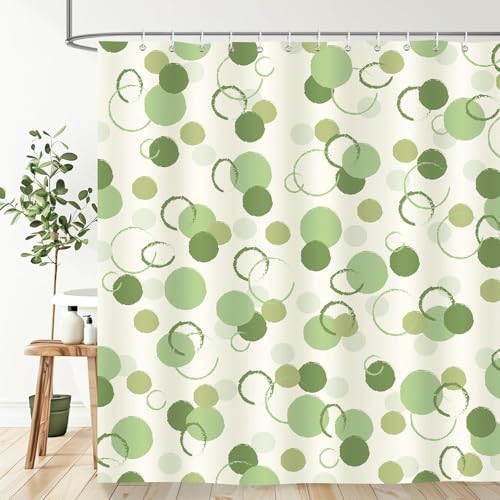 Duschvorhang 200x200 Anti-Schimmel Geometrisch Modern Duschvorhänge Wasserdicht Waschbar Polyester Textil Badevorhang Abstrakte grüne Punkte 3D Shower Curtain A-9910 Duschvorhang 200x200 Anti-Schimmel Geometrisch Modern Duschvorhänge Wasserdicht Waschbar Polyester Textil Badevorhang Abstrakte grüne Punkte 3D Shower Curtain A-9910 von Generic