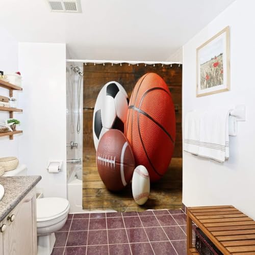 Duschvorhang 200x200 cm Basketball Duschvorhang Ballsport Bad Vorhang Anti Schimmel Wasserdicht 3D Shower Curtains Waschbar Polyester Stoff Duschvorhänge für Badewanne Badezimmer C-1071 Duschvorhang 200x200 cm Basketball Duschvorhang Ballsport Bad Vorhang Anti Schimmel Wasserdicht 3D Shower Curtains Waschbar Polyester Stoff Duschvorhänge für Badewanne Badezimmer C-1071 von Generic