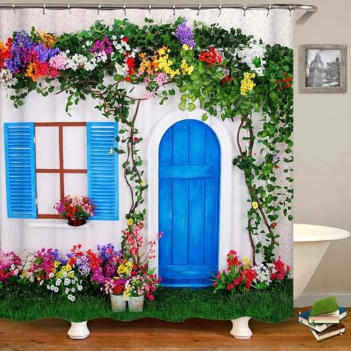 Duschvorhang 200x200 cm Garten Duschvorhang Italienischer Stil Bad Vorhang Anti Schimmel Wasserdicht 3D Shower Curtains Waschbar Polyester Stoff Duschvorhänge für Badewanne Badezimmer E-743 Duschvorhang 200x200 cm Garten Duschvorhang Italienischer Stil Bad Vorhang Anti Schimmel Wasserdicht 3D Shower Curtains Waschbar Polyester Stoff Duschvorhänge für Badewanne Badezimmer E-743 von Generic
