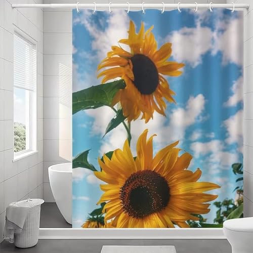 Duschvorhang 240x200 Anti-Schimmel Sonnenblumen Duschvorhänge Wasserdicht Waschbar Polyester Textil Badevorhang Blumen und Natur 3D Shower Curtain A/7151 Duschvorhang 240x200 Anti-Schimmel Sonnenblumen Duschvorhänge Wasserdicht Waschbar Polyester Textil Badevorhang Blumen und Natur 3D Shower Curtain A/7151 von Generic