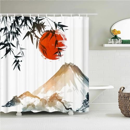 Duschvorhang 240x200 cm Japanische Landschaft Duschvorhang Bambusberge Duschvorhänge Antischimmel Wasserdicht Waschbar 3D Bad Vorhäng für Badzimmer Badewanne mit 12 Haken e-3932 Duschvorhang 240x200 cm Japanische Landschaft Duschvorhang Bambusberge Duschvorhänge Antischimmel Wasserdicht Waschbar 3D Bad Vorhäng für Badzimmer Badewanne mit 12 Haken e-3932 von Generic