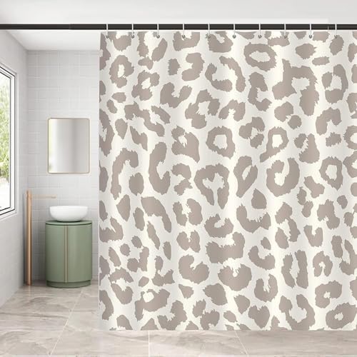 Duschvorhang 240x200 cm Leopard Duschvorhang Antis-chimmel Wasserdicht 3D Shower Curtains Grauer Leopardendruck Duschvorhänge Waschbar Polyester Stoff für Badewanne Badezimmer A-4153 Duschvorhang 240x200 cm Leopard Duschvorhang Antis-chimmel Wasserdicht 3D Shower Curtains Grauer Leopardendruck Duschvorhänge Waschbar Polyester Stoff für Badewanne Badezimmer A-4153 von Generic