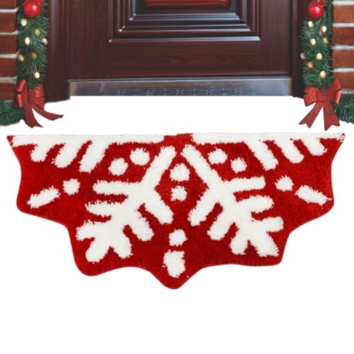 Duschvorleger, Schneeflocken-Duschvorleger, rutschfest, halbrund, Akzentteppich für Weihnachten, für Wohnzimmer, Schlafzimmer und Küche Duschvorleger, Schneeflocken-Duschvorleger, rutschfest, halbrund, Akzentteppich für Weihnachten, für Wohnzimmer, Schlafzimmer und Küche von Generic