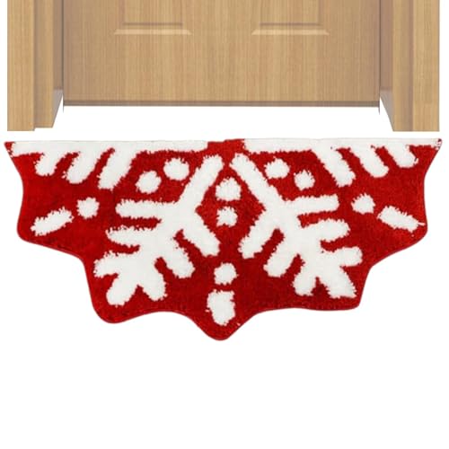 Duschvorleger, Schneeflocken-Duschvorleger, rutschfest, halbrund, Weihnachtsakzentteppich für Wohnzimmer, Schlafzimmer und Küche Duschvorleger, Schneeflocken-Duschvorleger, rutschfest, halbrund, Weihnachtsakzentteppich für Wohnzimmer, Schlafzimmer und Küche von Generic