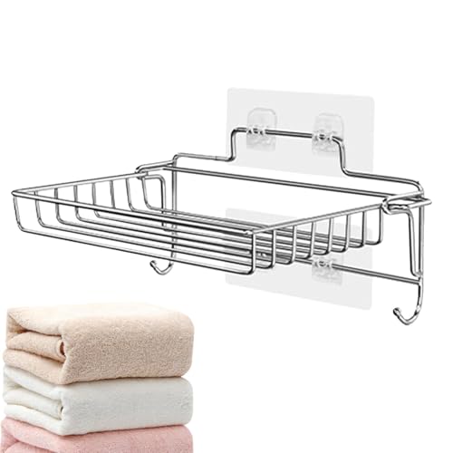 Duschwand-Organizer | selbstklebender WC-Organizer aus Edelstahl – platzsparende Organisation zu Hause für Badezimmer, Dusche, WC, Lavand von Generic