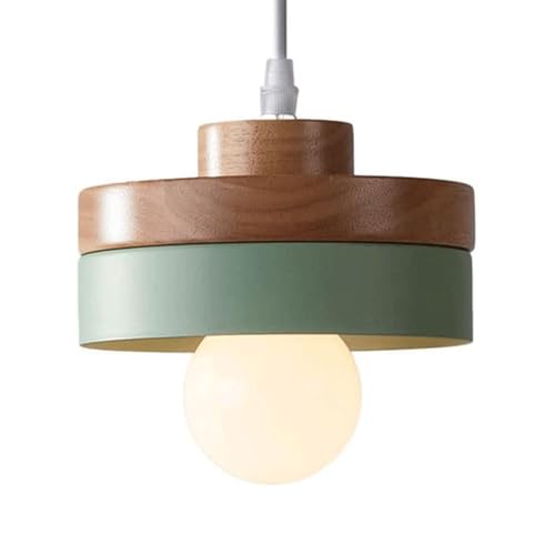 E27-Schraube, Einzelkopf-Pendelleuchte, Hängelampe aus Metall und Holz im japanischen Stil, Lampenschirm in personalisierter Farbe, Beleuchtungskörper für die Dekoration des Gangeingangs von Generic