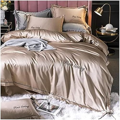 Echte Seide 100% Maulbeerseide Bettwäsche Artikel Jacquard 4-teilige Bettwäsche-Sets King Size Quilt Cover Bettlaken Kissenbezug, Blue, 1.8m Bed Echte Seide 100% Maulbeerseide Bettwäsche Artikel Jacquard 4-teilige Bettwäsche-Sets King Size Quilt Cover Bettlaken Kissenbezug, Blue, 1.8m Bed von Generic