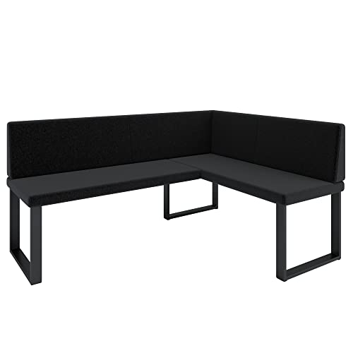 Eckbank Akiko Metal - Eckbankgruppe für Ihrem Esszimmer, Küche modern, Sitzecke, Essecke. Perfekt für Küche, Büro und Rezeption. Solide und Starke Verarbeitung. (INARI 28, 168x128cm rechts) von Generic