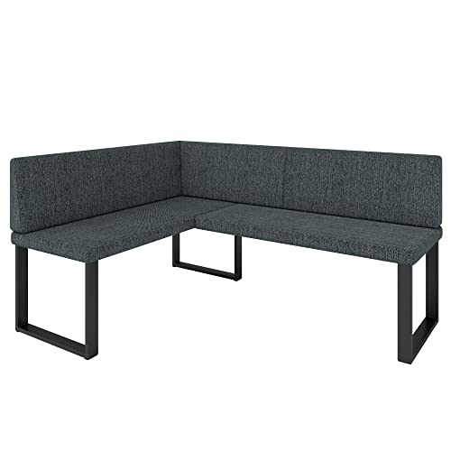 Eckbank Akiko Metal - Eckbankgruppe für Ihrem Esszimmer, Küche modern, Sitzecke, Essecke. Perfekt für Küche, Büro und Rezeption. Solide und Starke Verarbeitung. (INARI 96, 128x168cm Links) von Generic