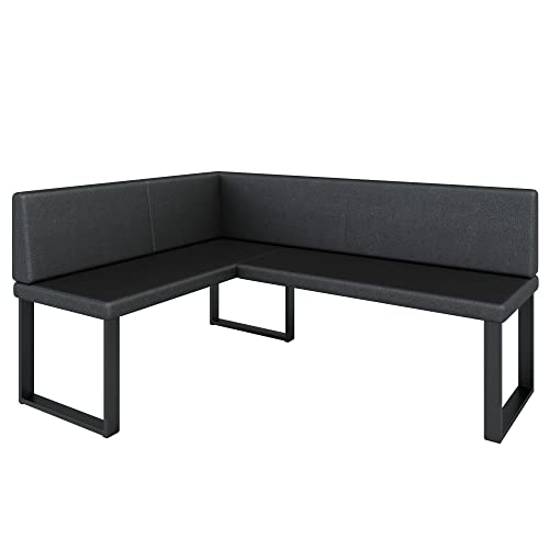 Eckbank Akiko Metal - Eckbankgruppe für Ihrem Esszimmer, Küche modern, Sitzecke, Essecke. Perfekt für Küche, Büro und Rezeption. Solide und Starke Verarbeitung. (Soft 11, 128x168cm Links) von Furnistar