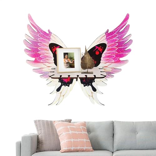 Ecke Flüssige Regale, Holzflügel -Eckregal - wahre Engelsflügel -Display -Eckregale, Lagerregal Boho Home Deeks für Wohnzimmer, Schlafzimmer von Generic