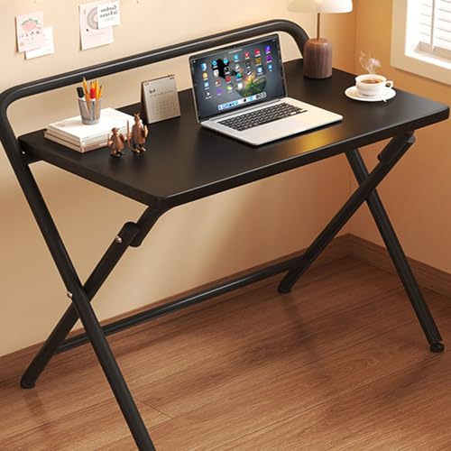 Eckschreibtisch Kleiner Schreibtisch Klappbar Gaming Schreibtisch Klapptisch for kleine Räume,Schlafzimmer,Student,moderner PC Laptop Tisch(Black,31.5" L x 19.7" W(80x50cm)) von Generic