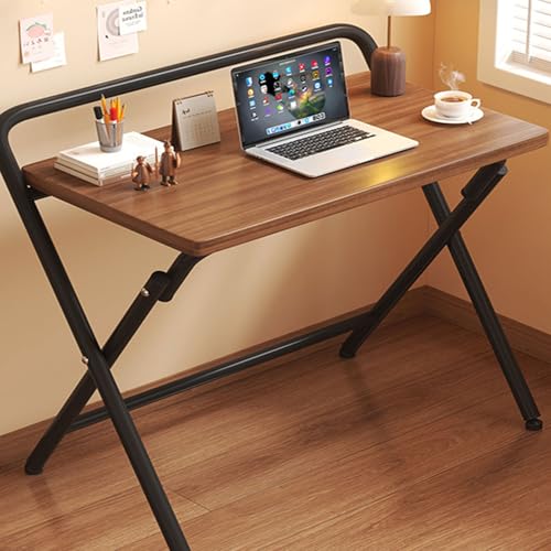 Eckschreibtisch Kleiner Schreibtisch Klappbar Gaming Schreibtisch Klapptisch for kleine Räume,Schlafzimmer,Student,moderner PC Laptop Tisch(Brown 2,23.6" L x 15.7" W(60x40cm)) von Generic