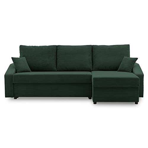 Ecksofa Dorma mit schlaffunktion, einfacher Aufbau, modernes Design, polstermöbel. Schlafcouch zum Wohnzimmer. Widerstandsfähiges, Minimalistisches Design (POSO 014) von Generic