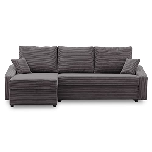 Ecksofa Dorma mit schlaffunktion, einfacher Aufbau, modernes Design, polstermöbel. Schlafcouch zum Wohnzimmer. Widerstandsfähiges, Minimalistisches Design (POSO 022) von Generic