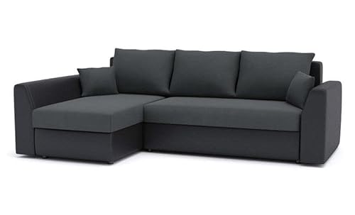 Ecksofa Paul mit Schlaffunktion! Best ECKSOFA! Eckcouch mit Bettkasten! Best! (Cas 574+ Soft 11), Länge: 240 cm, Breite: 140 cm, Höhe: 85 cm von Generic