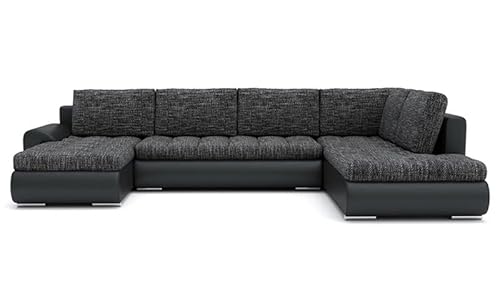 Ecksofa Tokio II mit Schlaffunktion! Best ECKSOFA! Eckcouch mit Bettkasten! Best! (LAWA 17 + Soft 11 RECHTS), 1.2D x 3W x 0.75H m von Generic