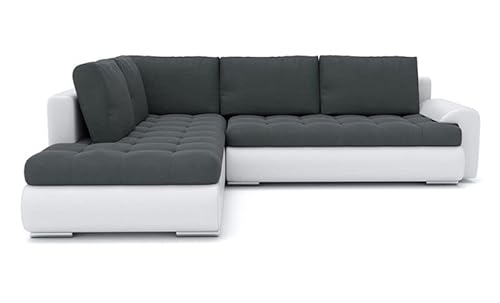 Ecksofa Tokio V mit Schlaffunktion! Best ECKSOFA! Eckcouch mit Bettkasten! Best! (Jasmine 96 + Soft 17 Links), 200x75x230 von Generic