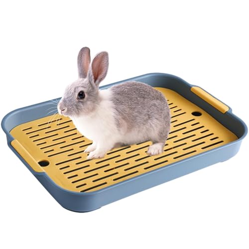 Ecktablett für kleine Haustiere, platzsparend, waschbares Tablett | Chinchilla-Badewanne | Kaninchen-Toilette von Generic