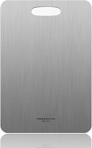 Edelstahl Arbeitsplatte Saver Schneidebrett Mit Rutschfester Matte Rundkante 360x250mm, 450x330mm, 600x400mm, Silver, 360X250mm von Generic