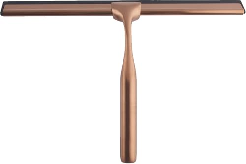 Edelstahl Duschwand Scheibenwischer Fenster Wischen Glas Reinigungswerkzeug Glasbürste Badezimmer Fliesen Bodenschaber, Cylindrical Rose Gold 25cm, one-Size Edelstahl Duschwand Scheibenwischer Fenster Wischen Glas Reinigungswerkzeug Glasbürste Badezimmer Fliesen Bodenschaber, Cylindrical Rose Gold 25cm, one-Size von Generic