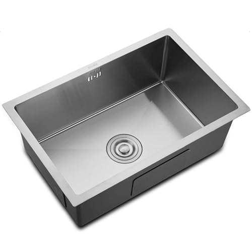 Edelstahl Einbauspüle 1 Becken Küchenspüle Große/tiefe Küchenspüle for Waschküchen, Bars, Wohnmobile, Hotels, Restaurants(60x40cm/23.6x15.7in) von Generic