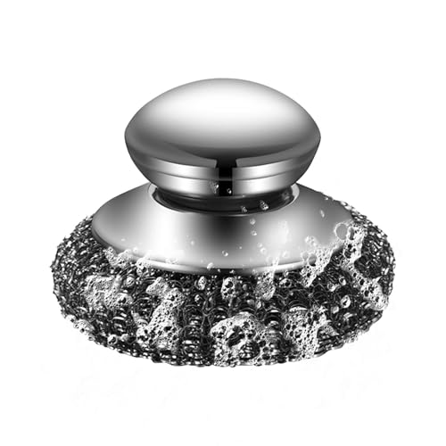 Edelstahl-Geschirrschrubber Mit Griff, Stahlwolle-Schrubber, Robust - Robuste Topfscheuerbürste,Stahlwolle-Schrubberwerkzeug, Edelstahl-Schrubbbürsten Für Töpfe, Pfannen Edelstahl-Geschirrschrubber Mit Griff, Stahlwolle-Schrubber, Robust - Robuste Topfscheuerbürste,Stahlwolle-Schrubberwerkzeug, Edelstahl-Schrubbbürsten Für Töpfe, Pfannen von Generic