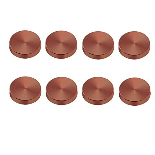 Edelstahl-Spiegelschrauben, Durchmesser 22 mm, flache Abstandshalter, dekorative Kappenabdeckungen, Spiegel, selbstschneidende Schrauben, Kappennagel, Roségold, 8 Stück von Generic