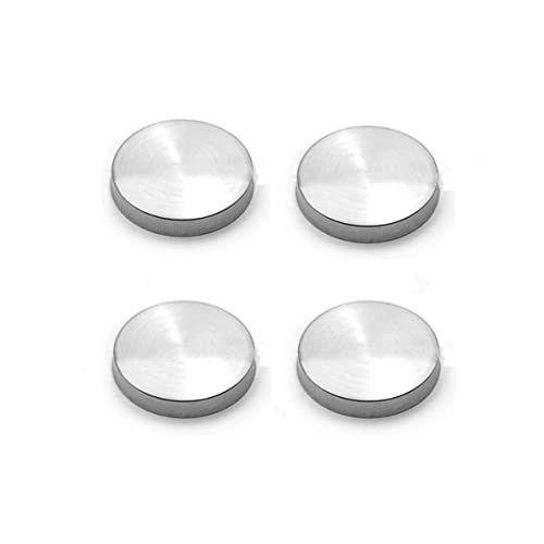 Edelstahl-Spiegelschrauben, dekorative Kappen, Durchmesser 20 mm, Spiegelverschlüsse, Abdeckung mit konvexen Mundgummipartikeln, gebürstetes Silber, 4 Stück Edelstahl-Spiegelschrauben, dekorative Kappen, Durchmesser 20 mm, Spiegelverschlüsse, Abdeckung mit konvexen Mundgummipartikeln, gebürstetes Silber, 4 Stück von Generic