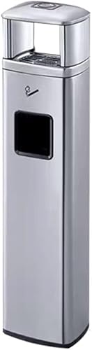 Edelstahl Standaschenbecher Smoking Floor Style Aschenbecher Kreativer Abnehmbarer Aschenbecher Patio Aschehalter Für Drinnen Oder Draußen, Silver, 99.5X22X18CM von Generic