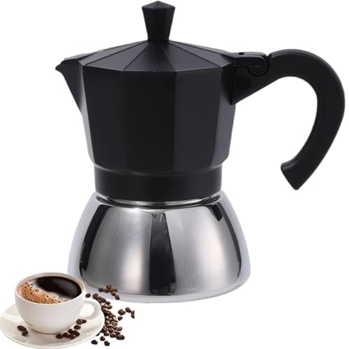 Edelstahl: Klassische Espressomaschine für Herd, perfekter Kaffee zu Hause Handgegossene Kaffeemaschine für Männer und Frauen, ideal für Camp von Generic