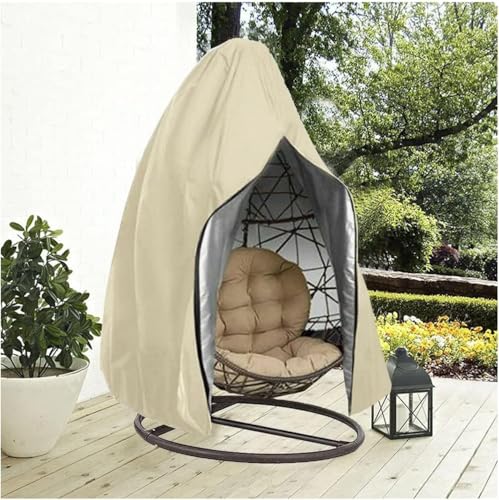 Egg Chair Schutzhülle Im Freien - Für Schaukelstühle - Patio Hängesesselbezug - 420d Oxford - Mit Strapazierfähiger Saumkordel, Rice Color, 115cm*190cm Egg Chair Schutzhülle Im Freien - Für Schaukelstühle - Patio Hängesesselbezug - 420d Oxford - Mit Strapazierfähiger Saumkordel, Rice Color, 115cm*190cm von Generic