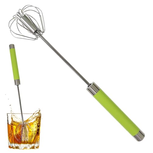 Ei-Mixer,Ei-Schneebesen,Edelstahl Hand Push Schneebesen Mixer - Multifunktions-halbautomatische Mixer Milchaufschäumer zum Rühren, Kochen, Schneebesen von Generic