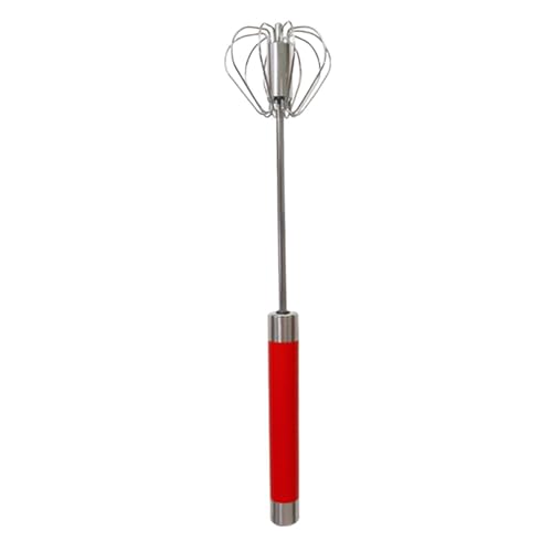 Ei-Schneebesen, Rotary Push-Mixer Rührer,Edelstahl Hand Push Schneebesen Mixer - Multifunktions-halbautomatische Mixer Milchaufschäumer zum Rühren, Kochen, Schneebesen von Generic
