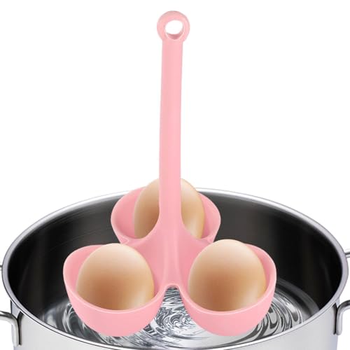 Eier-Dampferhalter - Eier-Organizer, hitzebeständiger Eierbehälter aus Silikon, für Dampfeier, - und Küchenutensilien, Eierbecher mit 3 Stück Eier-Dampferhalter - Eier-Organizer, hitzebeständiger Eierbehälter aus Silikon, für Dampfeier, - und Küchenutensilien, Eierbecher mit 3 Stück von Generic