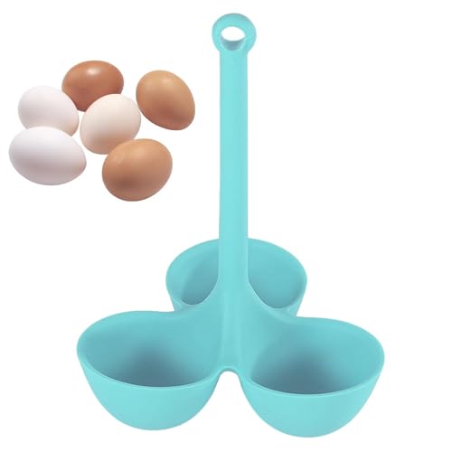 Eierhalter – hitzebeständige 3-Gitter-Eierkocher-Tasche | Silikon-Eier-Dampfgarer-Gestell, -Küchenwerkzeuge, wiederverwendbares Kochgeschirr zum Kochen und Pochieren, Frühstücksküche im Freien von Generic