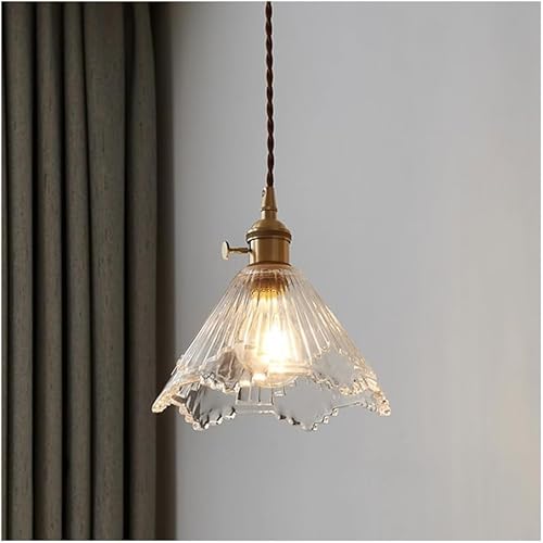 Einkopf-Kronleuchter Aus Kupfer Mit Wassermusterglas. E26 Verstellbare Innenbeleuchtungsvorrichtung, Kronleuchter Einkopf-Kronleuchter Aus Kupfer Mit Wassermusterglas. E26 Verstellbare Innenbeleuchtungsvorrichtung, Kronleuchter von Generic