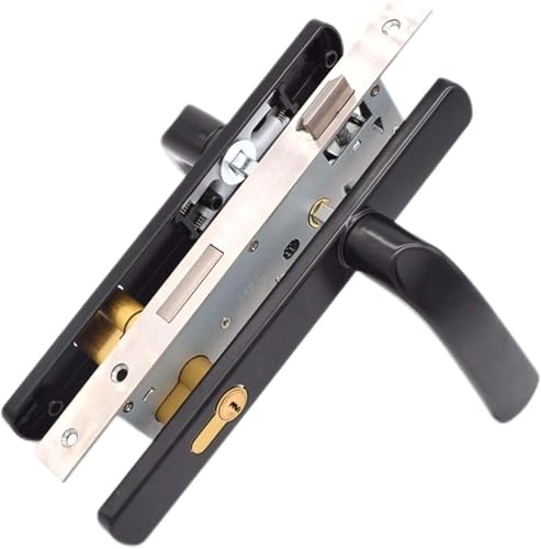 Einsteckschloss Aus Edelstahl, Einsteck-schärpenschloss, Euro-hebelschloss, Griffschloss-Set - Silent Door Lock Home Security Schlafzimmer Griffschloss Mit Schlüsseln, Black, B Einsteckschloss Aus Edelstahl, Einsteck-schärpenschloss, Euro-hebelschloss, Griffschloss-Set - Silent Door Lock Home Security Schlafzimmer Griffschloss Mit Schlüsseln, Black, B von Generic