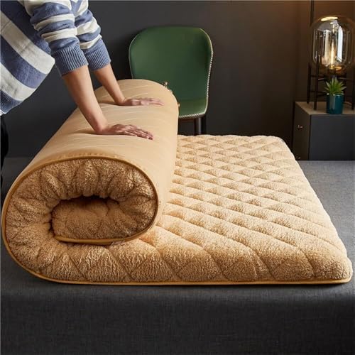 Einzel-/Doppelmatratze, Queensize-Matratze, Faltbare Campingmatte, Schlafmatte für Gäste in voller Größe, Faltbare Futonmatratze von Generic